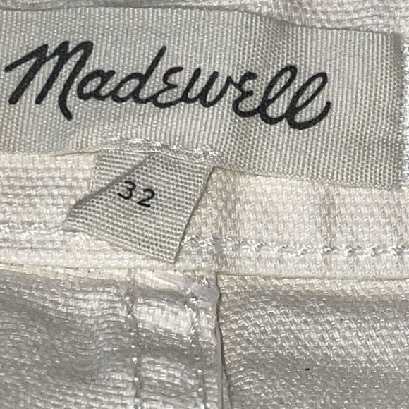 Madewell Women's Emmett High Rise Shorts Ivory Denim NWT Off-white 32 NEW - Picture 11 of 15